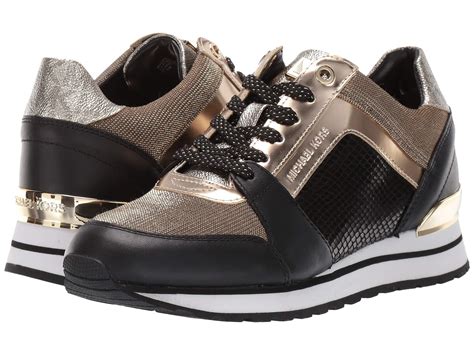 michael kors black and gold tennis shoes|Michael Kors sneakers clearance.